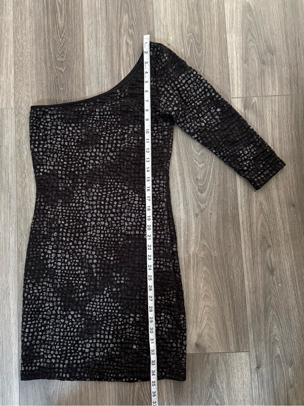 Y2K Janice Printed Bodycon Mini Dress Single Sleeve Size Medium